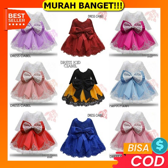 Bisa Cod - Best Seller Senja Midi Dress Kids Bahan Rayon / Gaun Anak Perempuan Import Mewah 2021 / G