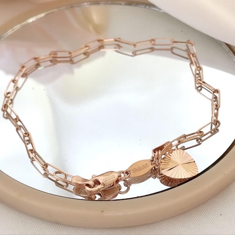 Gelang Paperclip Paperlina 8k kadar 375 simple elegant