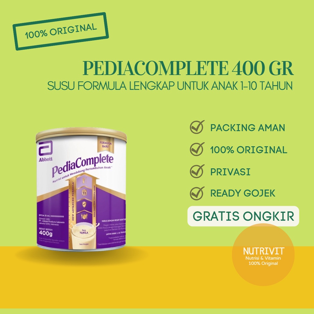 Pediasure / Pediacomplete vanila 400 gr ( pediasure complete kemasan baru)