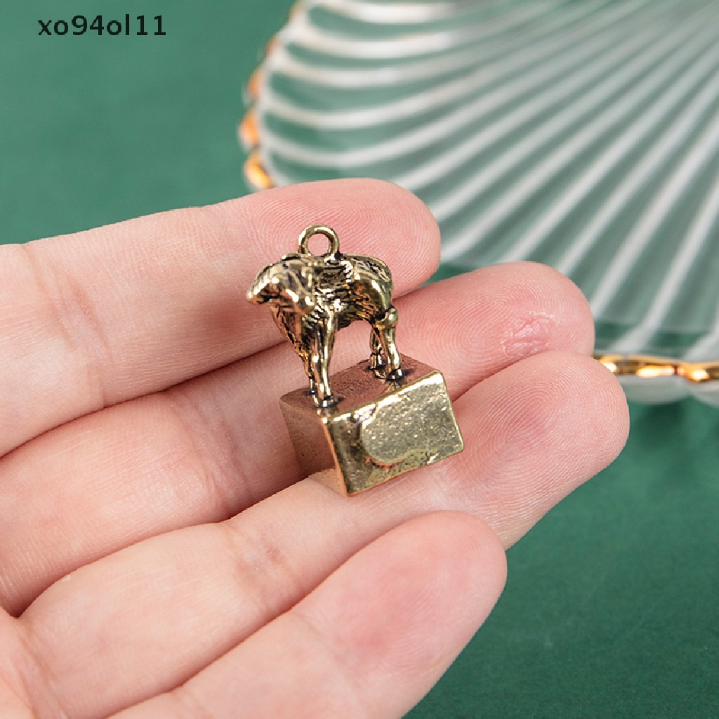 Xo Kuningan Padat Gantungan Kunci Pesona Liontin Desktop Ornamen Kreatif Kualitas Tinggi Tanda Zodiak Cina Keychain Charm Pendant Solid Murni Kuningan Kunci Liontin Cocok Untuk Desktop Decorati