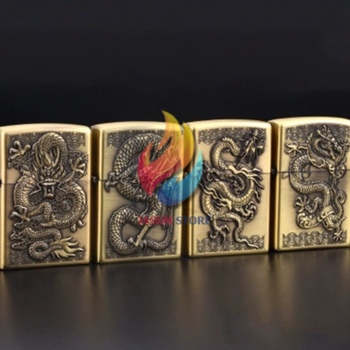 BISA COD! Korek api Zippo Motif Naga 1509 / Korek Zippo / Zippo Minyak