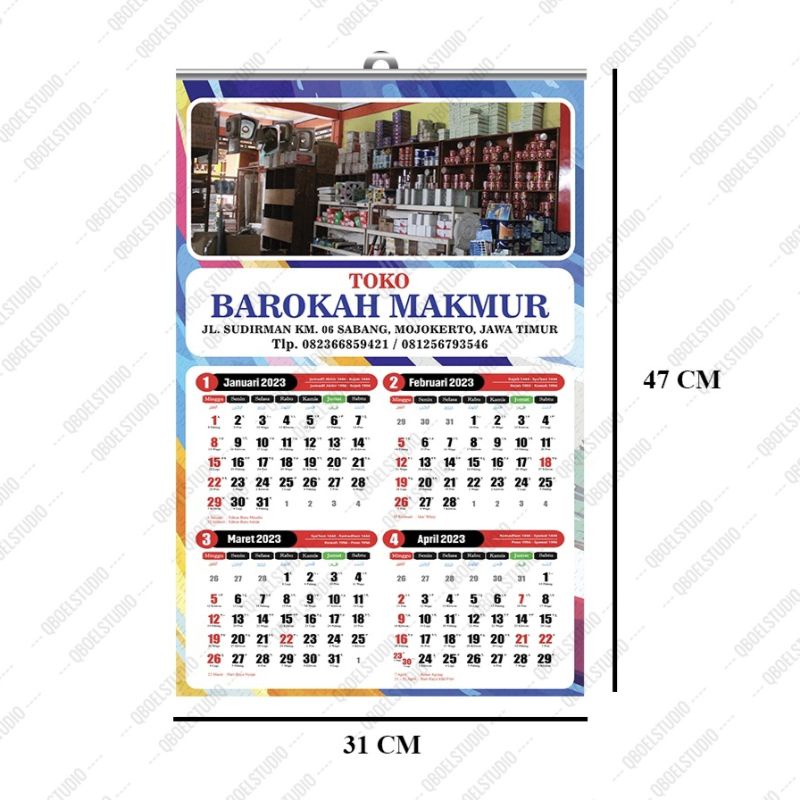 

[BISA BELI SATUAN] KALENDER CUSTOM NAMA TOKO &FOTO 2023