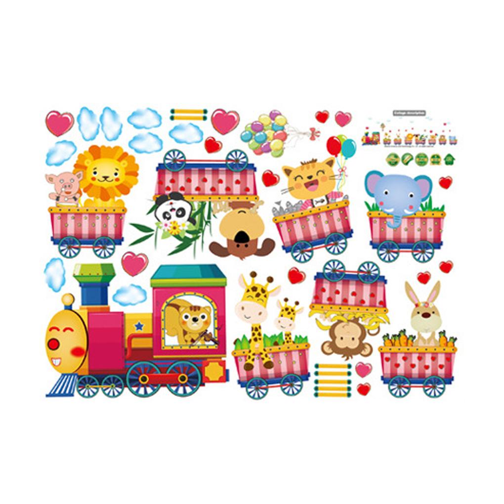 Huit Stiker Dinding Kartun Removable Tahan Air Wallpaper Multicolor Tahan Air Aksesori Rumah Latar Belakang Kamar Tidur Poster