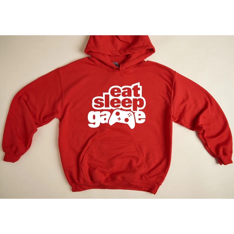 Eat Sleep Game Jumper Hoodie II Sweater Hoodie Trendy II Sweter Oblong Topi Sz M - XL Anak &amp; Dewasa ( Pria &amp; Wanita )
