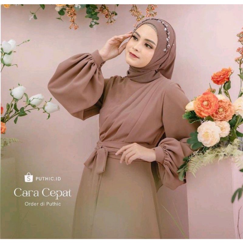 dress gaudy polos#gamis remaja#gamis kondangan#gamis pesta#gamis simple#
