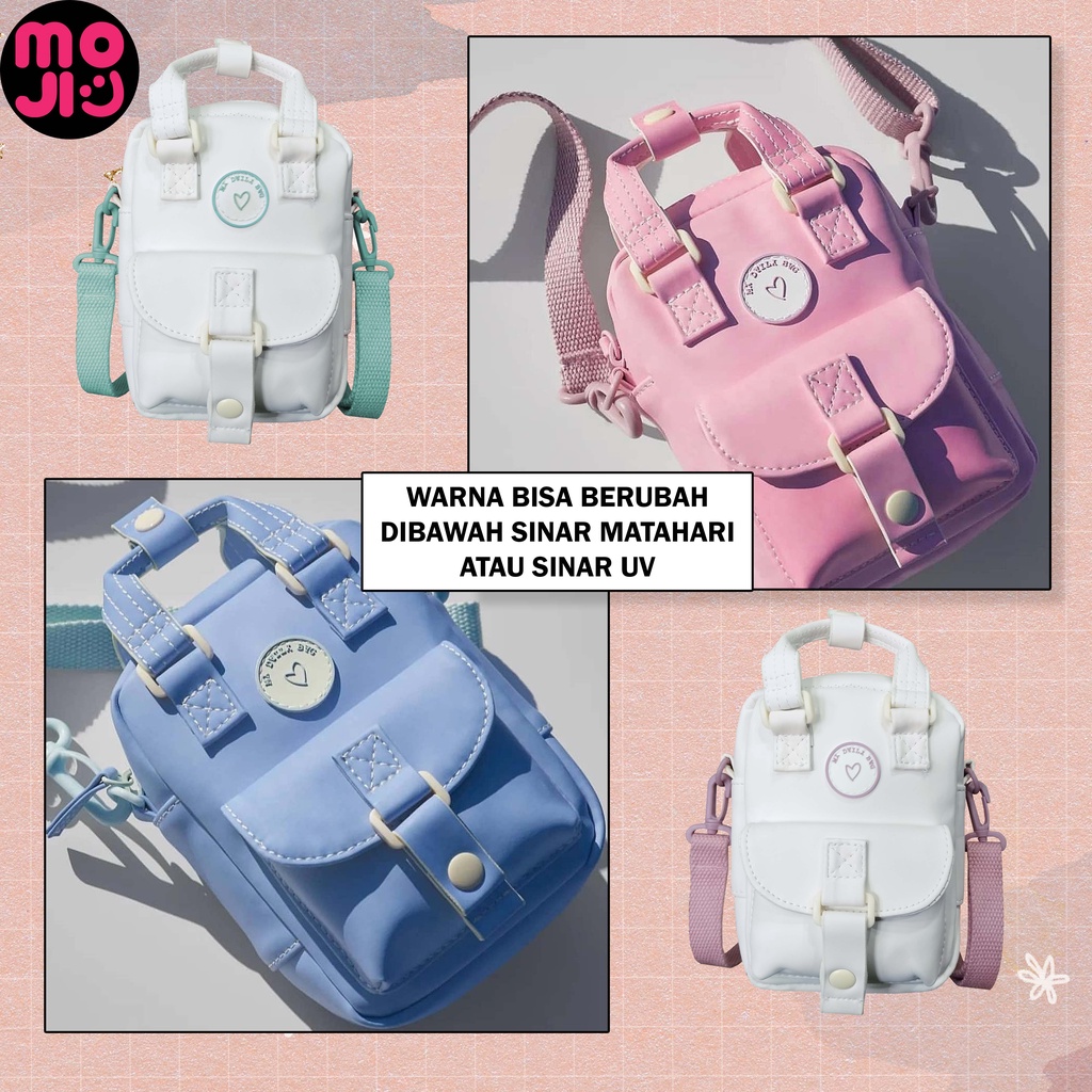 Tas Selempang Wanita Import - ZR DULLA UV ACTIVATED Sling bag - Tas Bisa Berubah Warna