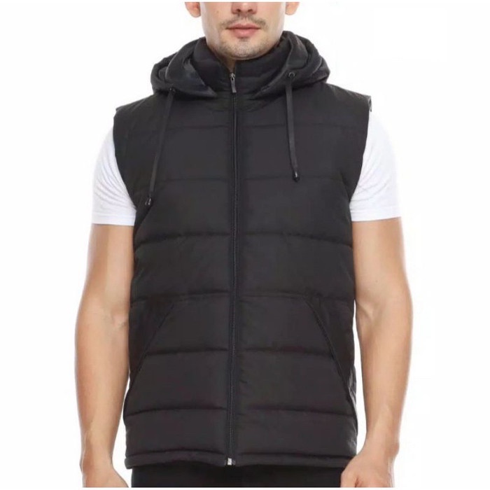 Rompi Pria Coffee Vest Rompi Motor Hoodie Vest