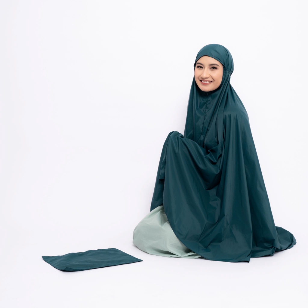 ALIF MUKENA MINI TWO TONE PARASUT PREMIUM KOREA TRAVEL - NATURE ( MKN-334 )