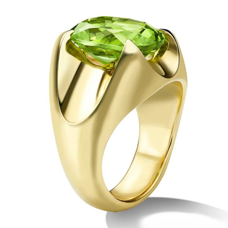 natural [PERIDOT AFGHANISTAN WITH SERTIFIKAT] untuk emban cincin pria wanita ring perak 925 emas