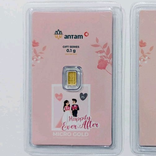 KADO PERNIKAHAN INTERNATIONAL EMAS 0.1 GRAM HADIAH PERKAWINAN INTERNASIONAL LOGAM MULIA 0,1 GR UCAPA