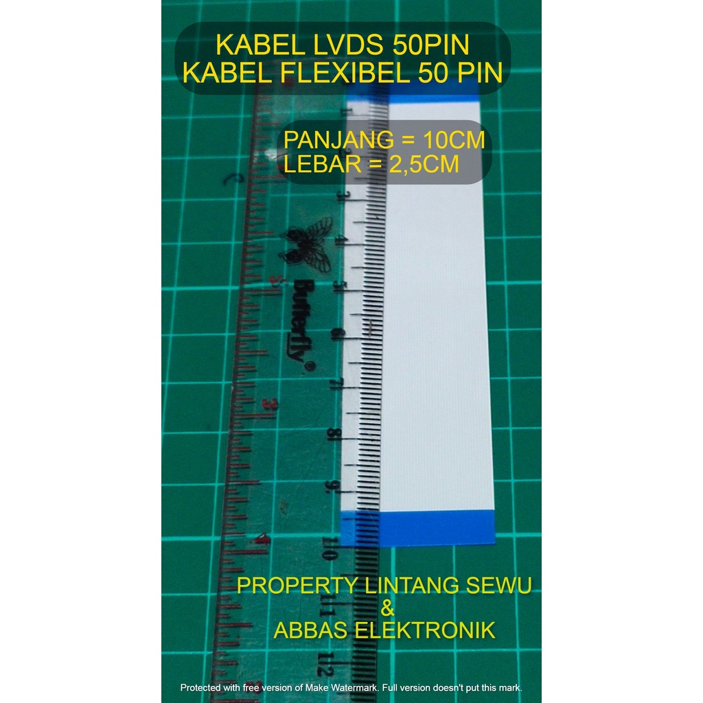 KABEL LVDS  50PIN KABEL FLEXIBEL 50 PIN FLEXI TIKON LED LCD TV  Kabel Flexible TTL T-Con Board 50 Pin AWM 20861 105C 60V VW