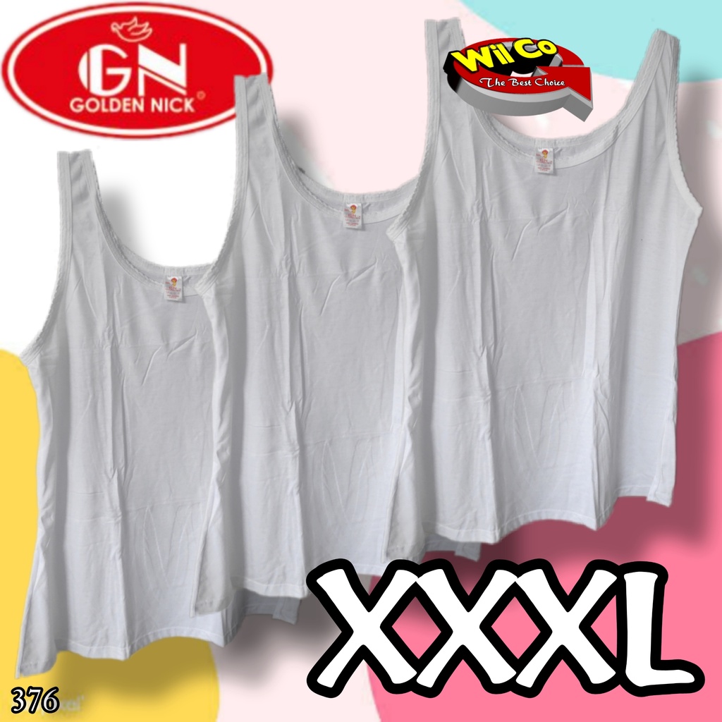 K376 - TANKTOP/KAMISOL ATASAN PAKAIAN DALAM WANITA JUMBO GOLDEN NICK SIZE XXXL TALI LEBAR