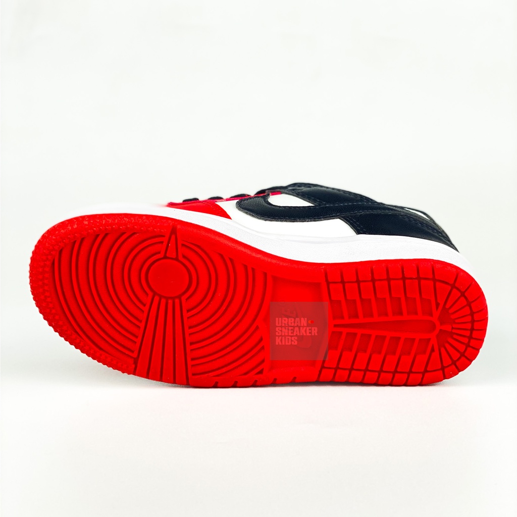 Sneakers Dunk Sepatu Anak Laki Laki Import Hitam Merah Usia 3-10 Tahun - Urban Sneaker Kids