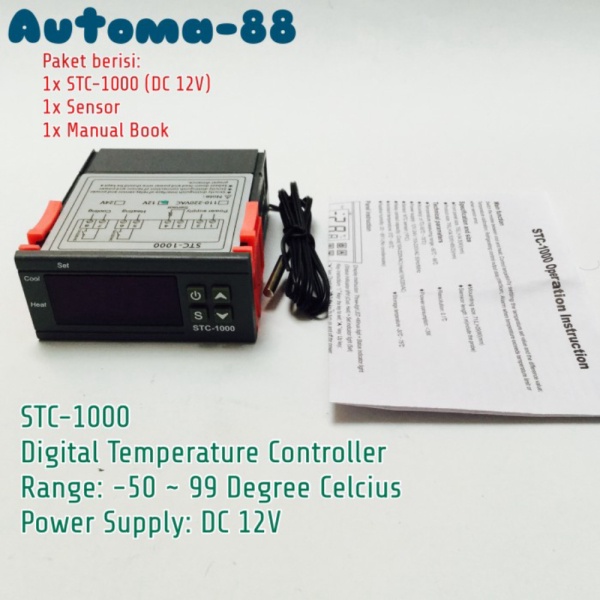 Terbaik STC-1000 12Vdc Thermostat Digital Temperatur kontrol DC 12V STC1000 Diskon