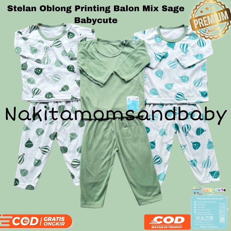 Stelan Oblong bayi panjang  baju celana SNI per 3 stel atau 1 stel SNI promo 9.9