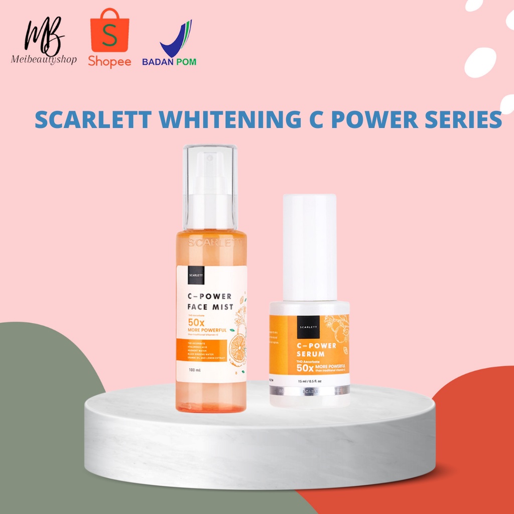 SCARLETT Whitening C-Power Series | Face Serum | Face Mist | Brightening | Perawatan Wajah | Spray | BPOM