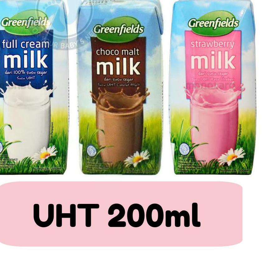 

limited STOCK!UHT Greenfields 200ml Perkarton isi 24 Greenfield|SQ5