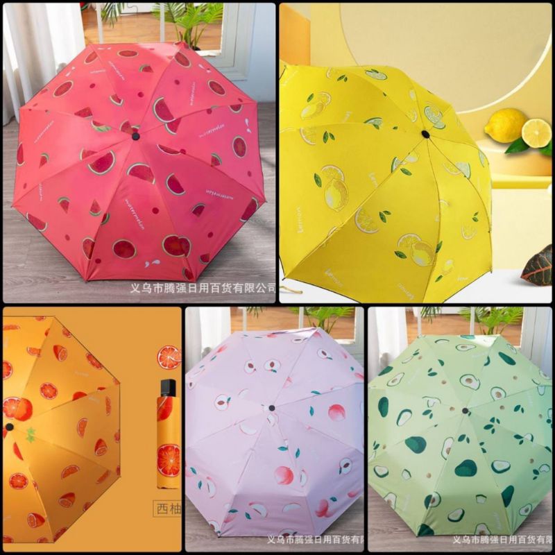 Payung Lipat Motif Buah/Payung Lipat Vinyl/Payung Motih Buah Buahan