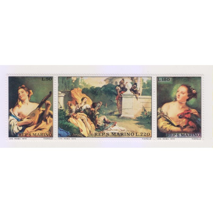 

✨NEW✨ - Perangko San Marino, Painting: Tiepolo, se-tenant, 10 Sept 1970,Mint