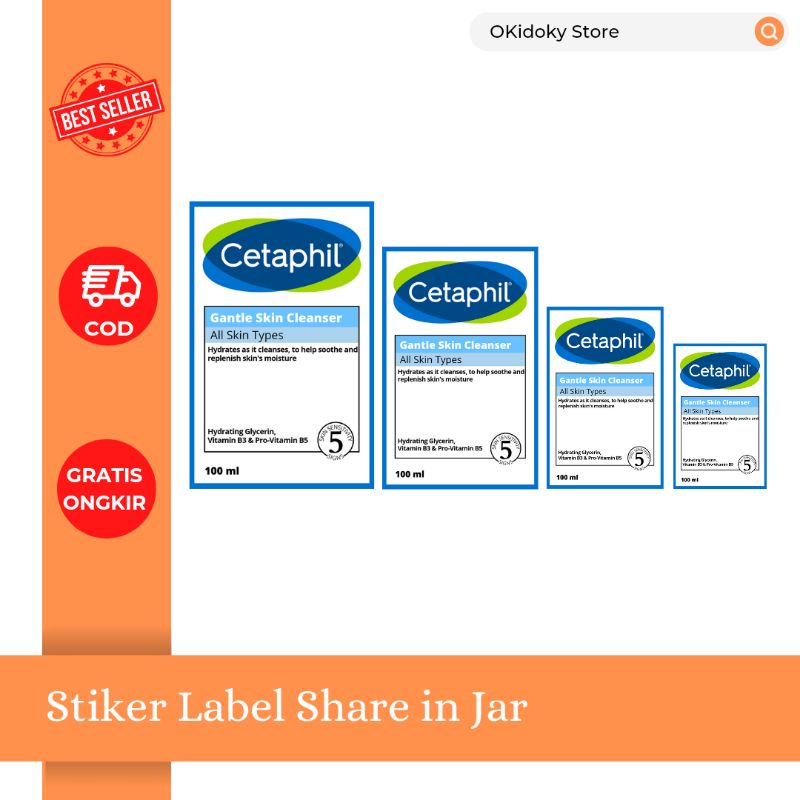 

stiker label share in jar cetaphil