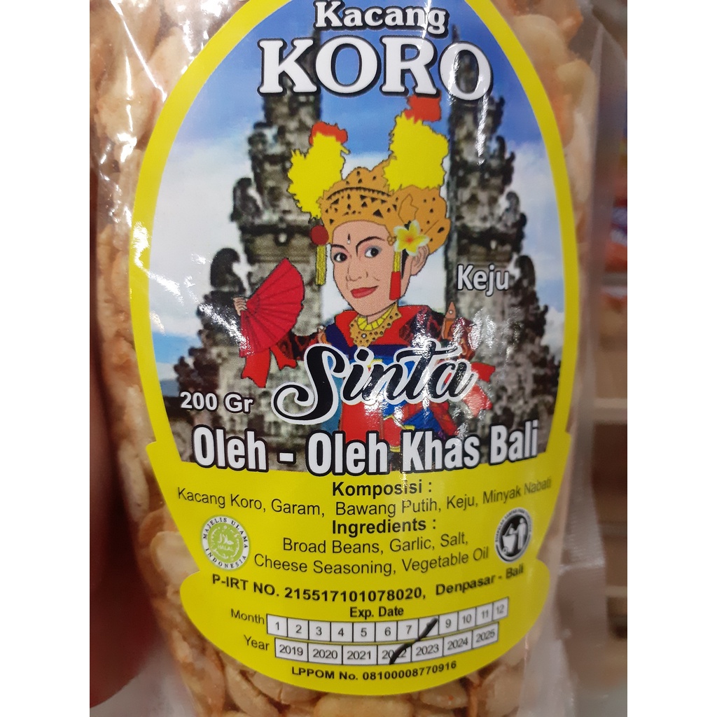 KACANG KORO SINTA ANEKA RASA 200GR ASLI KHAS BALI HALAL