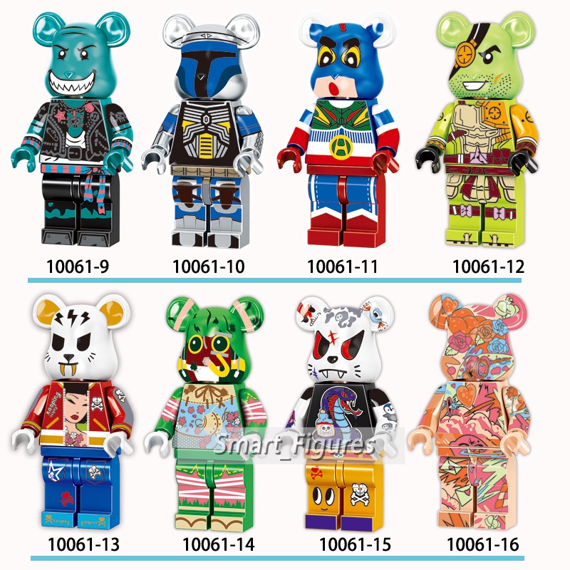 Brickbear Minifigures Minifigures Christmas Series Bear Snowman Beruang Santa Bear Golden Bear Mainan Motor Hadiah Angka Mini