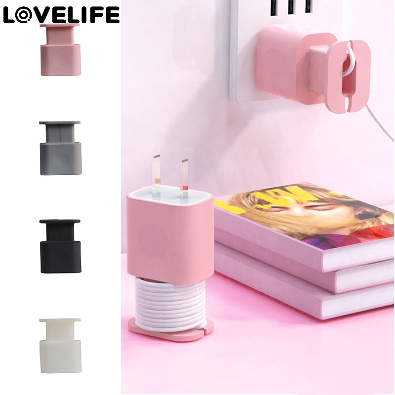 Penutup Kabel Data Anti Kusut Anti Kabel Charger Pelindung Kabel Anti Patah Winder Kepala Charger Silicone Organizer Cocok Untuk Kepala Charger 18/20W