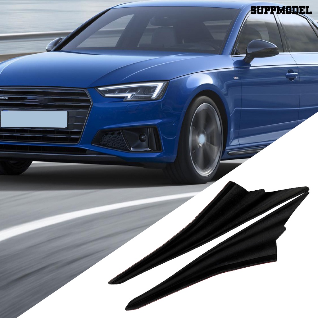 [Dekorasi] 2pcs Spoiler Splitter Anti Gores Universal ABS Bumper Fin Canard Splitter Untuk Mobil