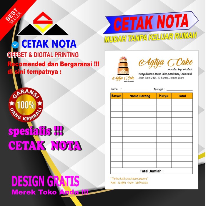 

Pad Nota Ncr 2 Ply 1/4Folio (40 Buku)