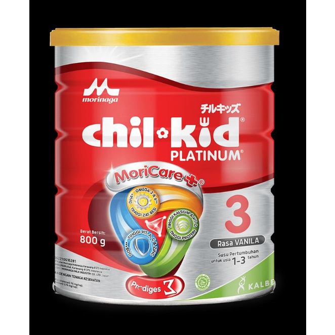 morinaga chil kid platinum 3 800gr vanilla madu