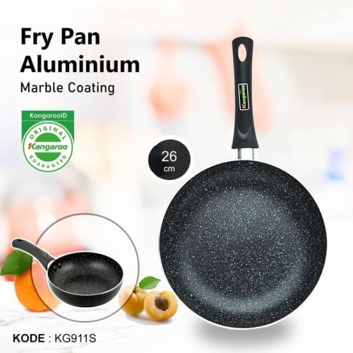 Wajan Kangaroo KG911S Marble Frypan 26cm - Anti Lengket