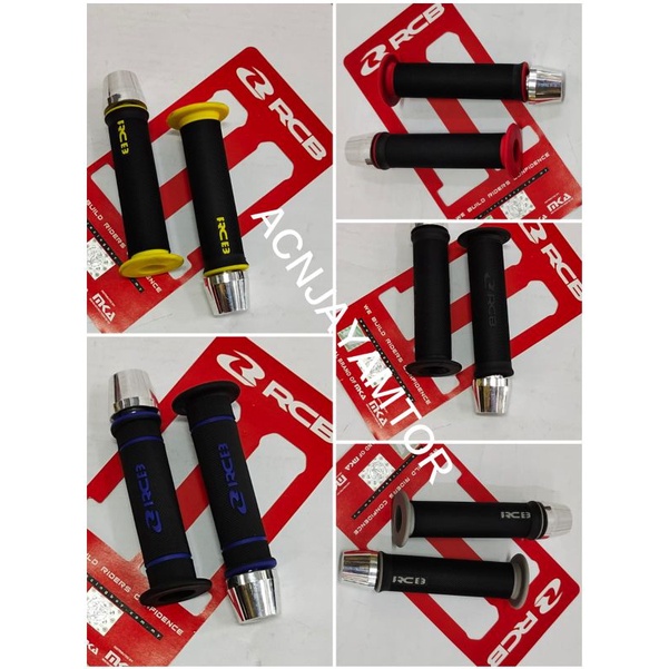 HANDGRIP RCB GRIP/HANFAT KARET STANG RCB + JALU STANG model PCX UNIVERSAL BUAT SEMUA MOTOR MIO BEAT 