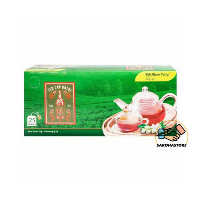 

Teh Cap Botol Celup Hijau Kotak Isi 25 pcs