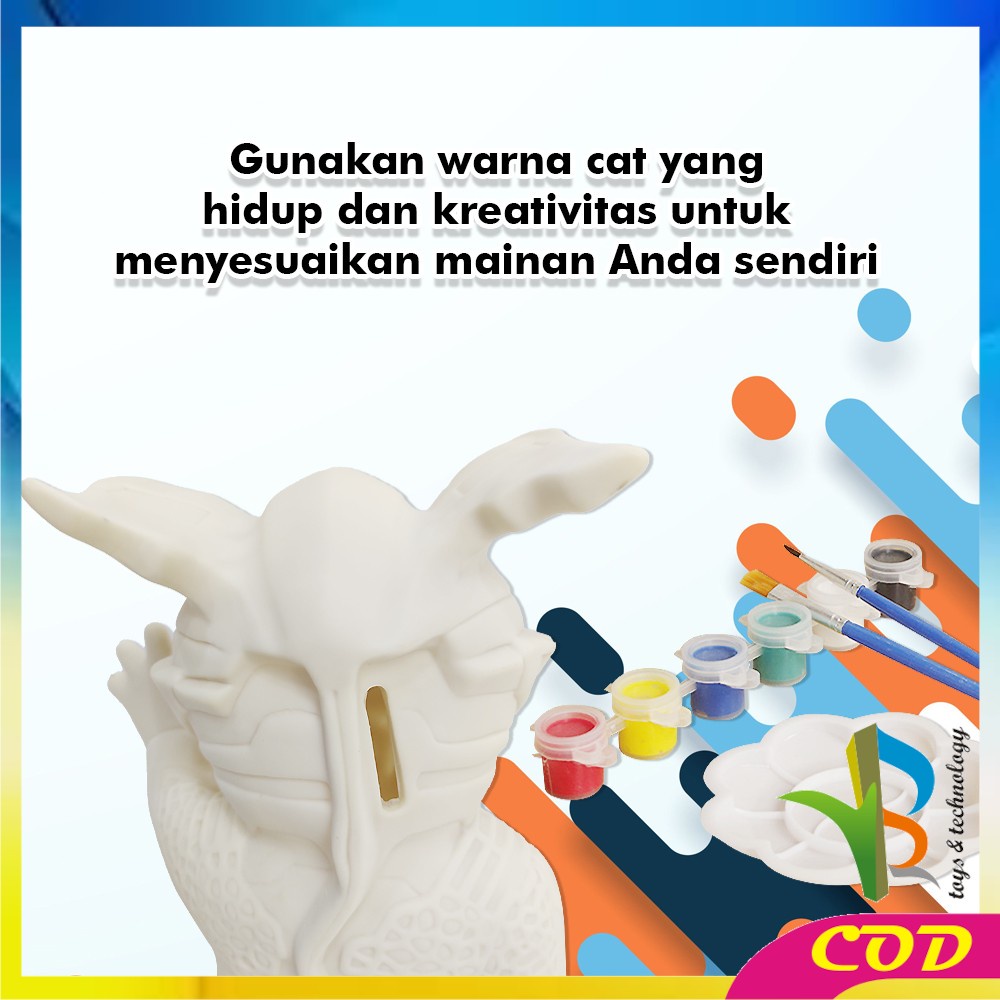 RB-M255 Celengan Anak Lukis Karakter / Mainan Edukasi Paket Melukis Anak / Celengan Unik Mewarnai / Tabungan Anak Lucu