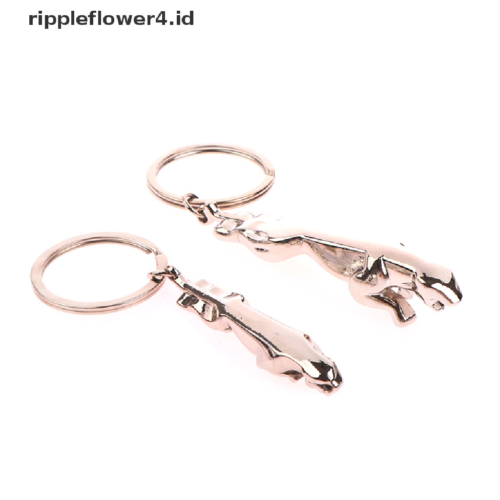 {rippleflower4.id} Zinc Alloy Leopard Gantungan Kunci Jaguar Gantungan Kunci Mobil Gantungan Kunci Tas Halus Dua Tipe Hadiah Perhiasan Kreatif~