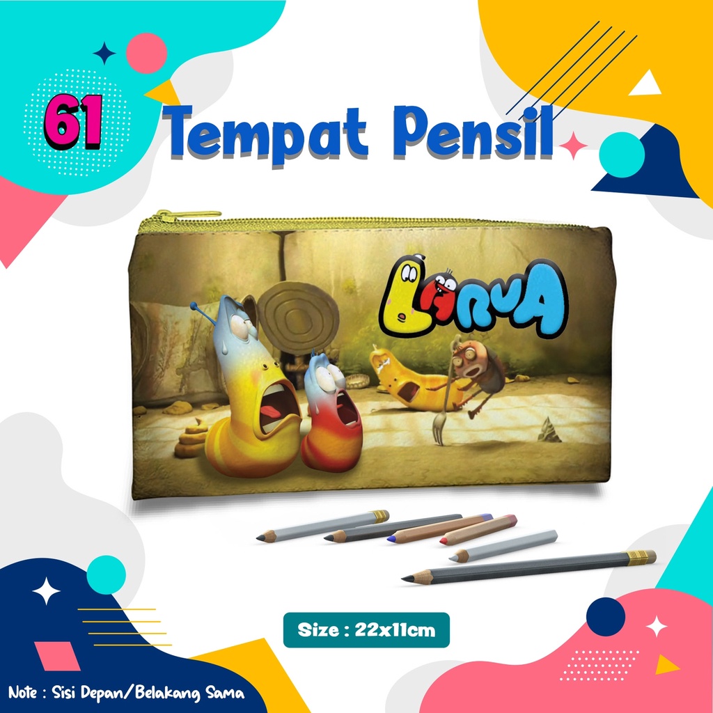 

Tempat Pensil LARVA Kode.61 Pencil Case Dompet Pouch Kostak Kotak Custom nama dan foto