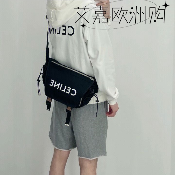 CELINE/Sailin Classic Printed Nylon Medium Walking Postman Bag Vintage Crossbody Men's Bag