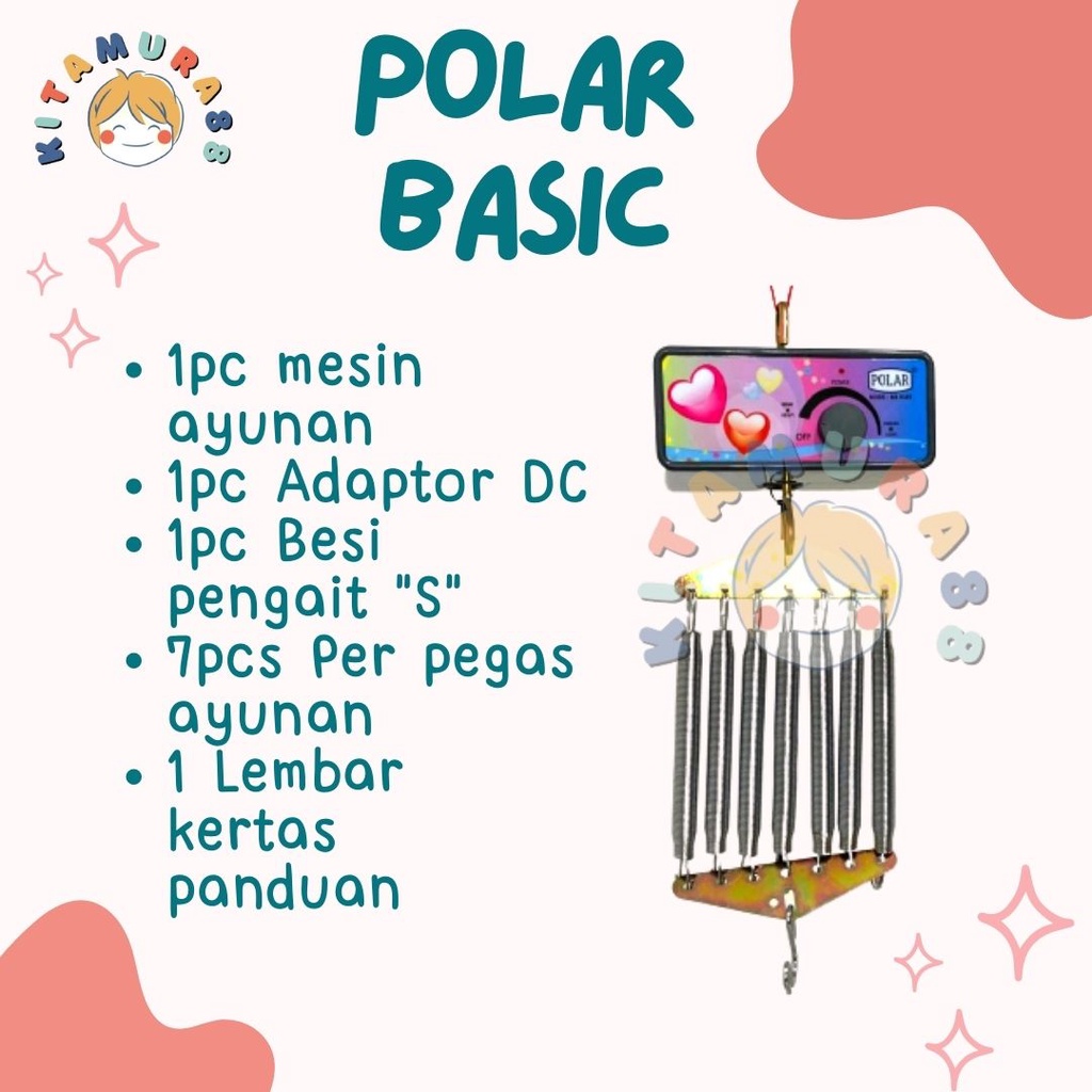 Mesin Ayunan Bayi POLAR LOVE perlengkapan tidur bayi type POLAR BASIC