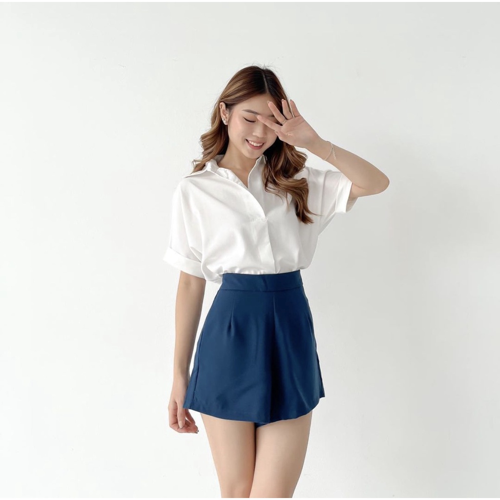 IKO LOOSE BASIC SHIRT - BLOUSE WANITA OVERSIZE PREMIUM KOREA - KEMEJA PESTA - KEMEJA KANTOR WANITA - TOP BASIC MEWAH BUSUI FRIENDLY - ATASAN UNTUK KONDANGAN - TOP SEXY - HADIAH / KADO ULTAH UNTUK CEWEK