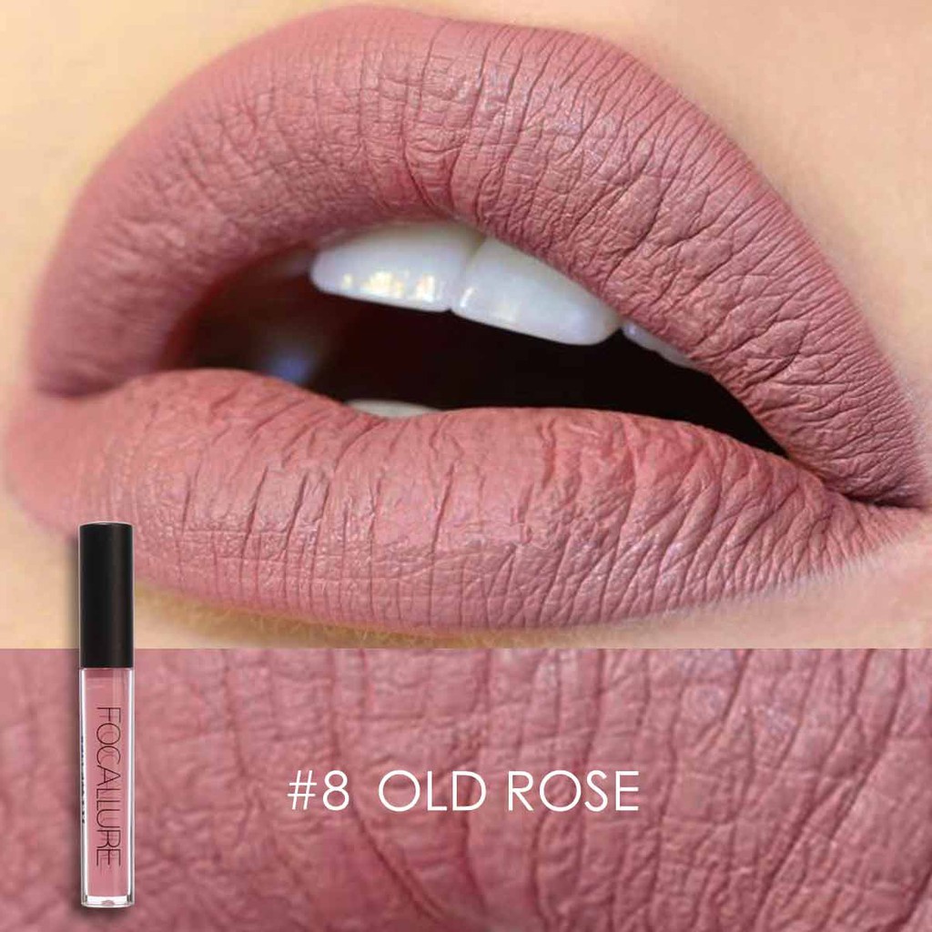 Alat Rias Premium FOCALLURE Lipstick Matte Liquid Lipstick Waterproof Long Lasting Ahan Lama Lipstick Women Lips Cosmeti