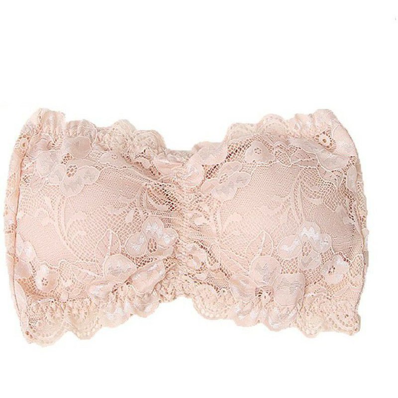 JT - TK013 Crop Top Bra Renda Kemben Bandeau Sexy Model Tanpa Tali Dengan Busa CRT IMPORT