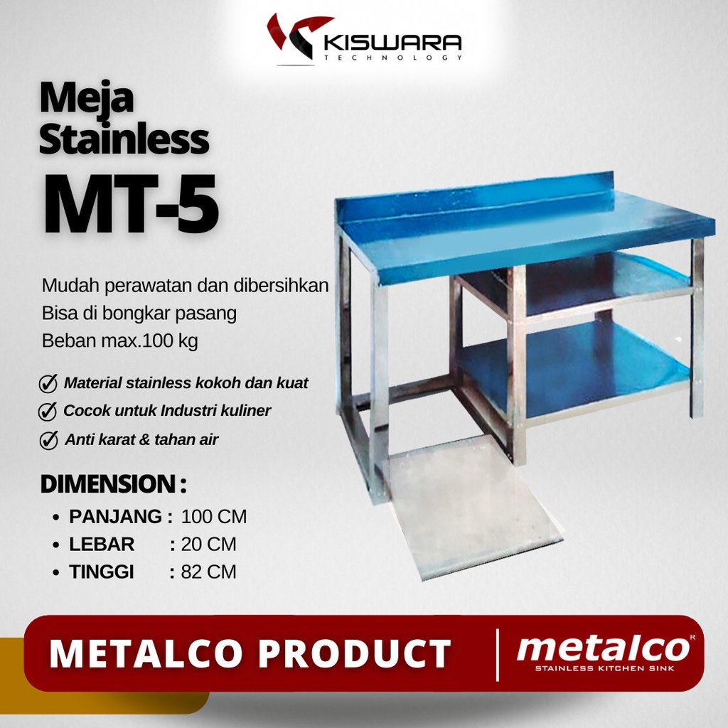 Meja DAPUR SURABAYA Stainless Steel Metalco MT-5