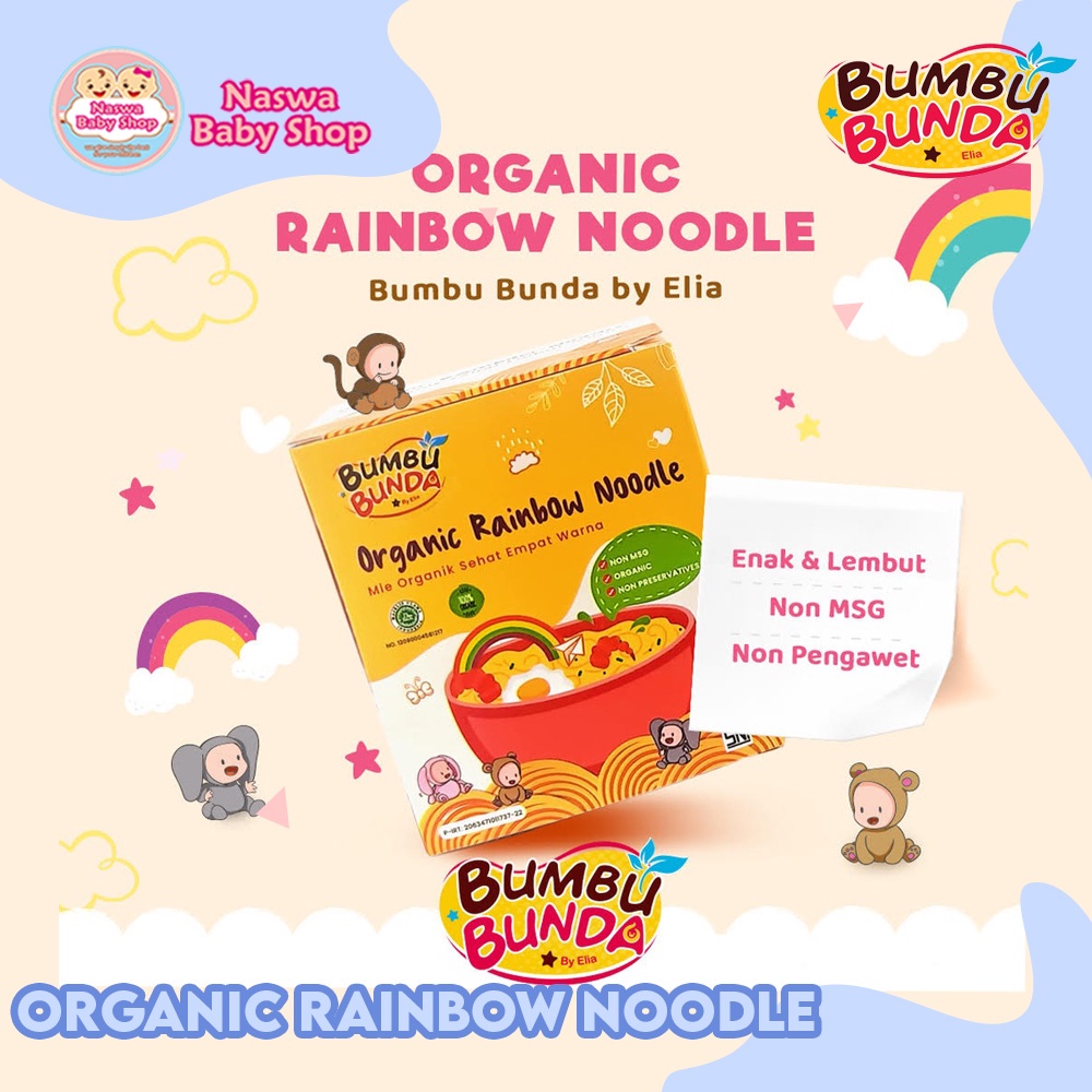 

Bumbu Bunda By Elia Organic Rainbow Noodle Mie Organik MPASI Bayi