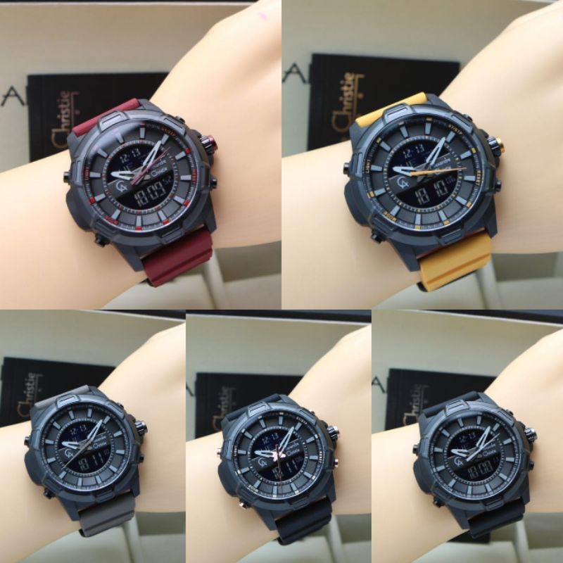 Jam Tangan Pria Alexandre Christie Ac 9375 Mh Rubber Original Garansi Resmi