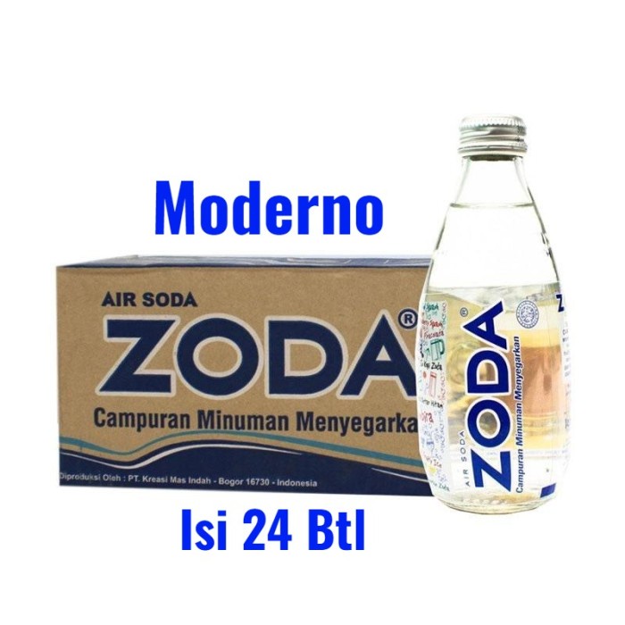 

Zoda air soda 250ml sekarton isi 24 Botol