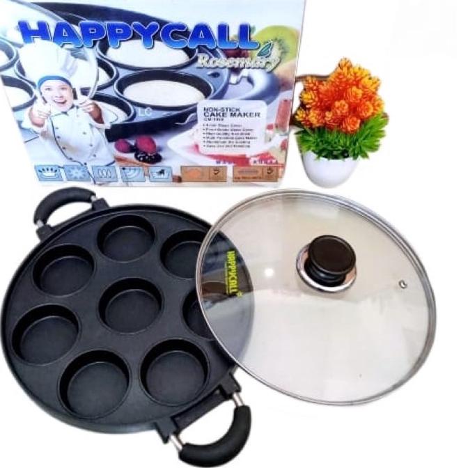 BEST RATING Cetakan Kue 8 Datar Happycall / Cetakan Apem / Cetakan Lumpur Anti lengket / Cetakan Mar