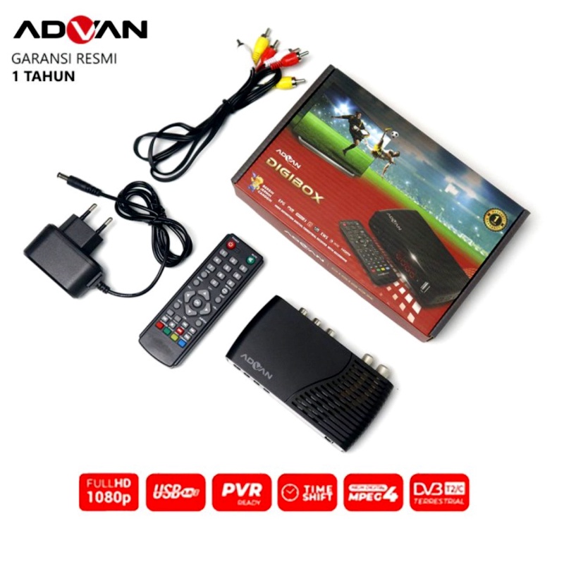 Set Top Box Advan Digibox Receiver Tv Digital STB Full HD SNI Original