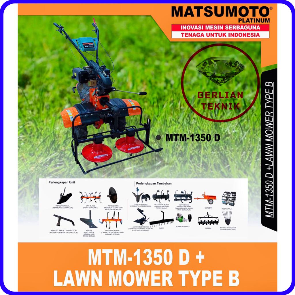 Traktor Matsumoto MTM 1350 D + Potong Rumput Lawn Mower Gearbox