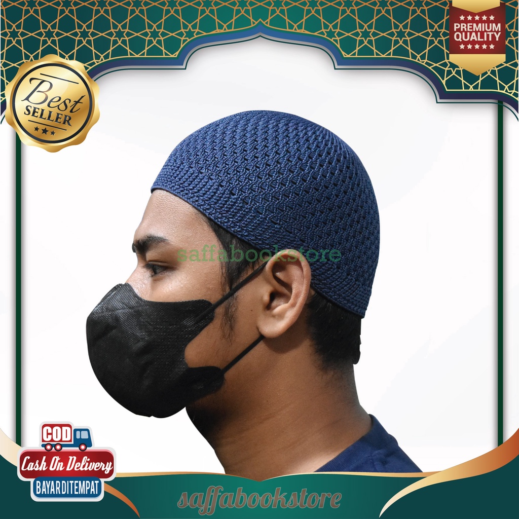 Peci Pria Dewasa Turki Original Mercan Gaul Kain Kopyah Rajut Oleh Haji Putih Sholat Kopiah Topi Ara