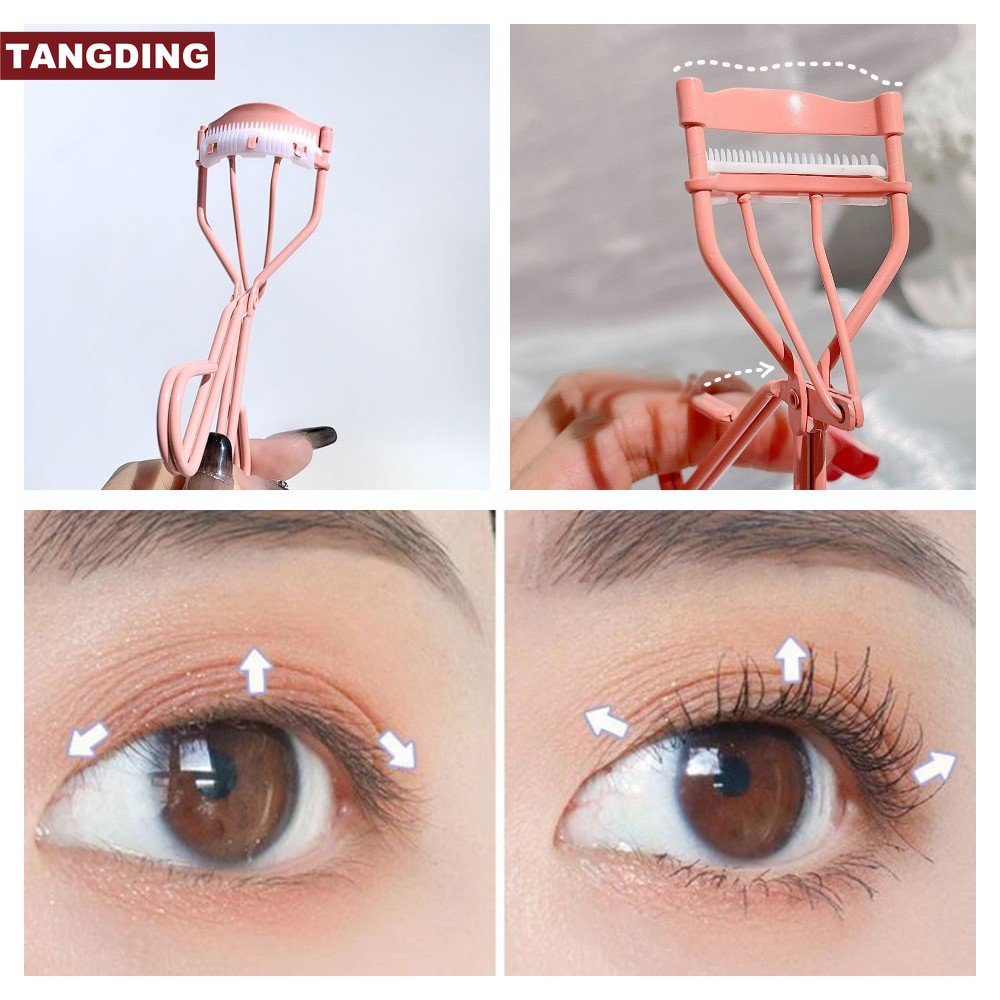 [COD Tangding]1pc Klip Penjepit Bulu Mata Keriting Alami Portabel Dengan Sisir Wanita Perempuan Alat Makeup Kecantikan